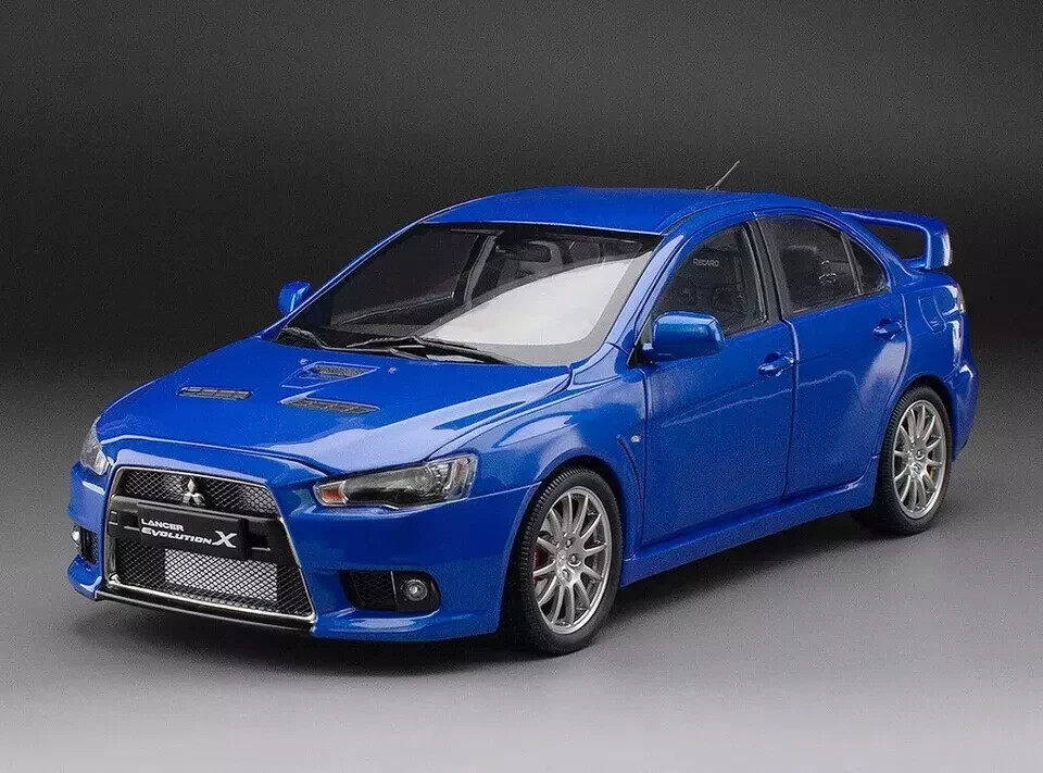 Mitsubishi Lancer Evolution X Blue Metallic Diecast car Sunstar 5823 1/18 - Picture 3 of 10