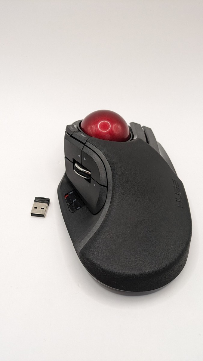 ELECOM Huge Trackball Mouse 2.4GHz Wireless Finger Control 8