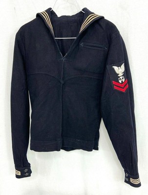 WWII US Navy Enlisted Machinist Mate Dress Blue Jumper Top | eBay
