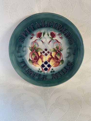 Stunning Moorcroft 1991 Spittalfields Temple Mills Decorative Plate Collectable - Picture 10 of 12