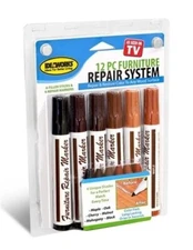 Total Furniture Repair Markers System 12 piece Kit Filler Touch-ups Wood Fillers