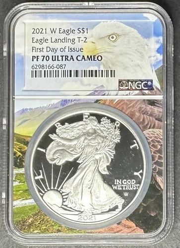 2021-W Proof American Silver Eagle Type 2 NGC PF-70 UCAM, Buy 3 Items Get $5 Off