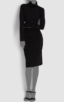 white christmas dresses The Turtleneck Dress in Black – Sold Out NYC main image 1