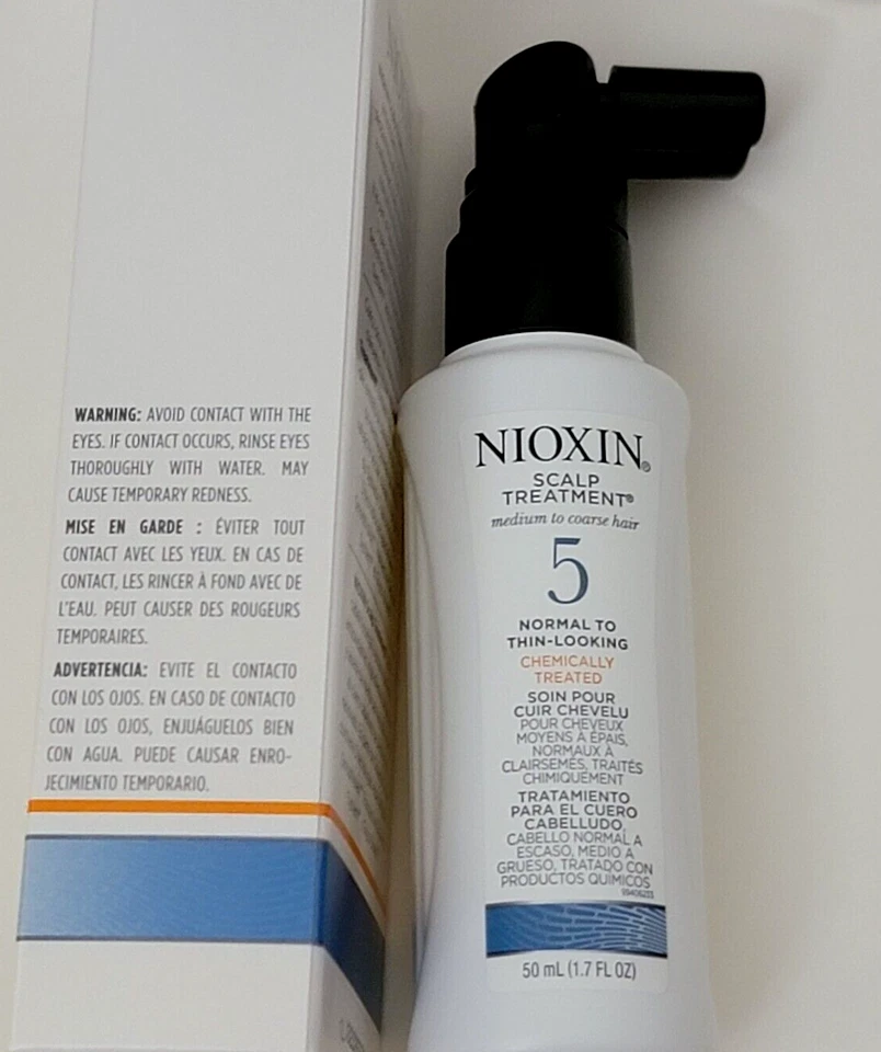 3 pk NIOXIN 5 SCALP TREATMENT CHEMICALLY TREATED MEDIUM TO COARSE HAIR 1.7oz BOX - Image 4 of 4