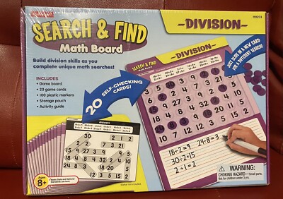 LAKESHORE EDUCATIONAL PRODUCT  SEARCH & FIND SUBTRACTION SKILL MATH BOARD SEALE