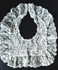 Vintage Nylon Lace Mesh Doll Collar 12.5in Long For Doll Dress