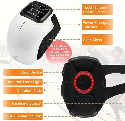 Infrared Knee Massager Electric Heating Therapy Machine Elbow Relief Pain-1/2pcs - Bild 7 von 12