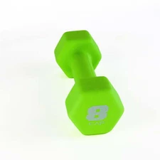 8lb Neoprene Dumbbell, Green, Single