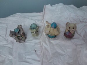 Lot Of 4 Mini Elephant Figurines
