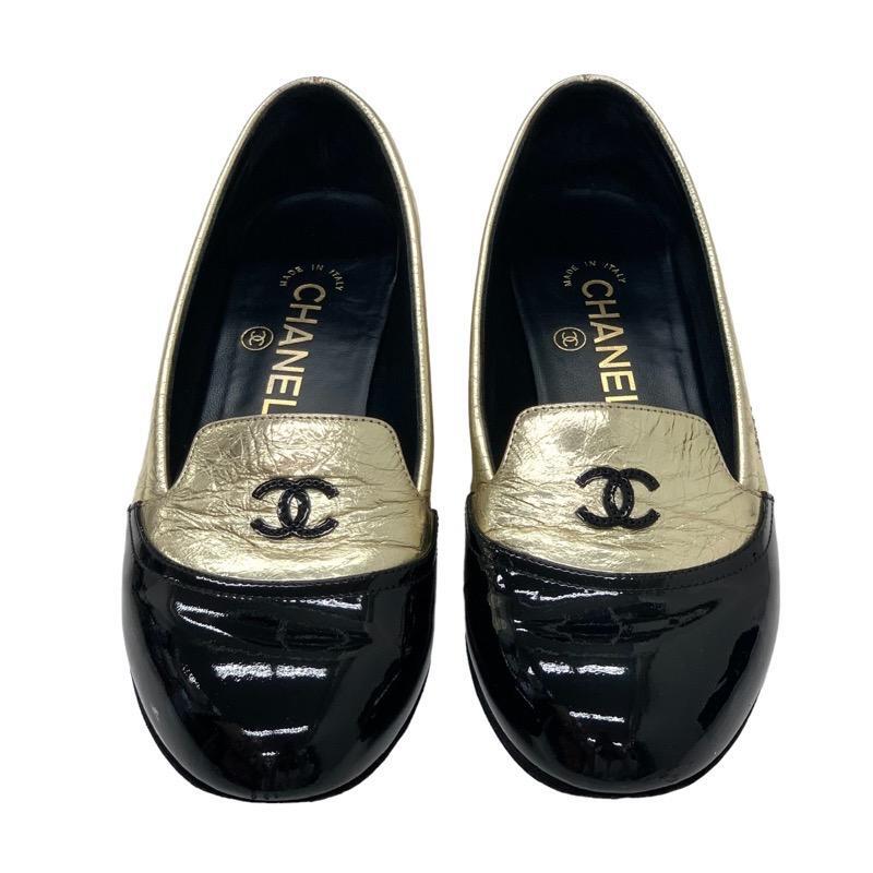 CHANEL ブラック ローファー　35ハーフ 210.jpg