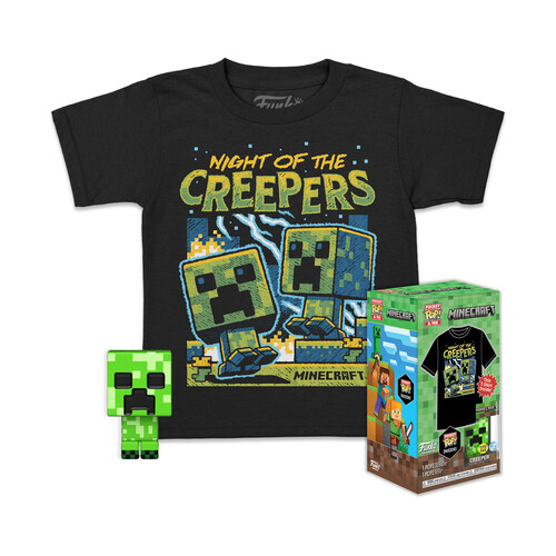 7024787 Abbigliamento Minecraft: Funko Pop! Pocket Pop! & Tee - Blue Creeper Tg.