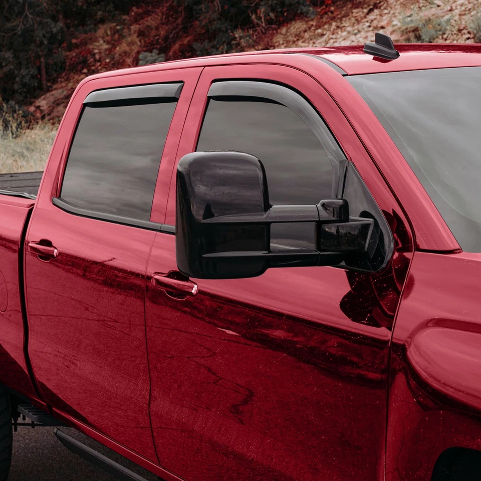 Rain Guards Vent Visors Shade for 2014-2018 Chevrolet (Chevy) Silverado Crew Cab - Image 3 of 4