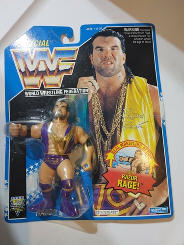 Hasbro WWF Razor Ramon purple trunks MOC unopened ...