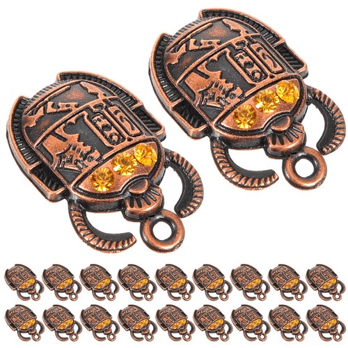 3 Pieces Scarab Pendant Alloy Egyptian Charms Material DIY Beetle