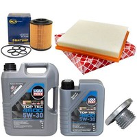 MotoröL Filter Set 5W-30 6 Liter + ÖLablassschraube FüR Opel Astra J GTC 1.7Cdti