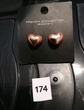 French Connection Heart Stud Earrings