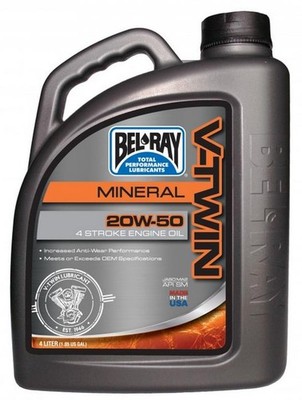 Bel-Ray V-Twin Mineral Engine Oil - 20W50 - 4L. Motorcycle ATV/UTV 96905-BT4