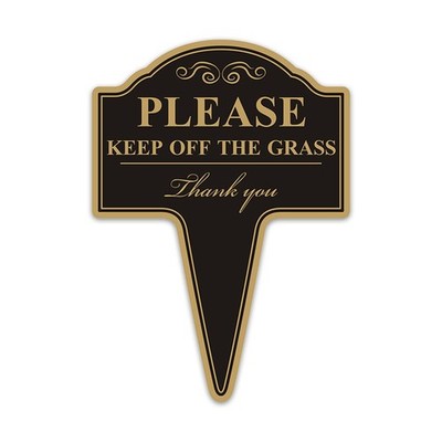 Keep Off the Grass Sign, 10 x14  Stay Off Grass Sign with Stake Rust-free Alu...