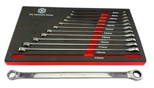 BRITOOL HALLMARK EXTRA-LONG DOUBLE RING AVIATION / AUTOMOTIVE RATCHET SPANNER SE