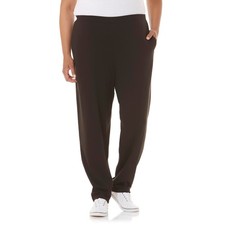 Laura Scott Women's Size 2X Pamela Pull On Pants Black Elastic Waist NWT