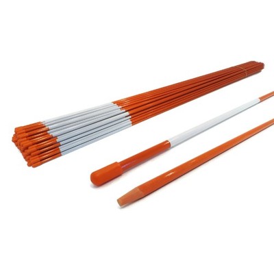 (Pack of 12) 1/4''x48'' Driveway Markers for Construction, Parking Lots, Hazards