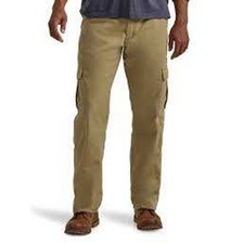 Wrangler Five Star Premium Khaki Cargo Pants Regular Taper Stretch - Size 40x30