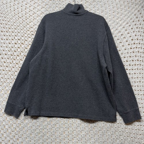 Polo Ralph Lauren Sweater Pullover Mens XL Gray 1/4 Zip 100%Cotton Knit Preppy - 第 3/9 張圖片