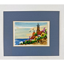 Original watercolor Seascape watercolor painting, 5x7 original and signed 