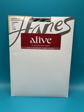 Hanes Alive Full Support Pantyhose Size F Control Top - Style 810 Jet