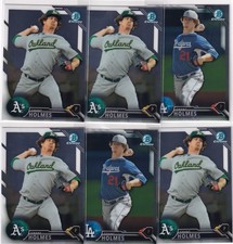 LOT (6) BOWMAN CHROME PROSPECTS RC GRANT HOLMES ATLANTA BRAVES ROOKIE - 964