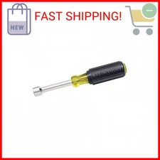 Klein Tools 630-9/16 9/16-Inch Hollow Shaft Nut Driver 4-Inch Shaft, Made in USA