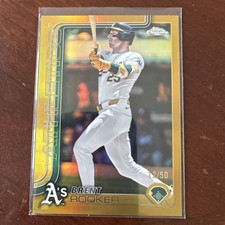 2025 Topps Chrome - Brent Rooker #54 Gold Refractor /50 Athletics