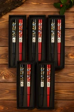i Bamboo Chinese Chopsticks Gift Set 2 Pack Each 20 in Total CH200 Set of 5