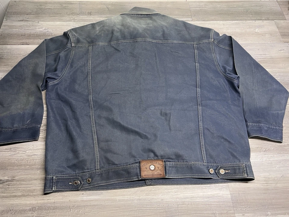 Vintage Pelle Pelle Marc Buchanan Denim Jacket 3XL Button Up Faded Hip Hop Y2K - Imagem 2 de 4