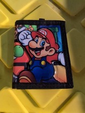 Super Mario and Characters Tri-fold Nylon Wallet Blue