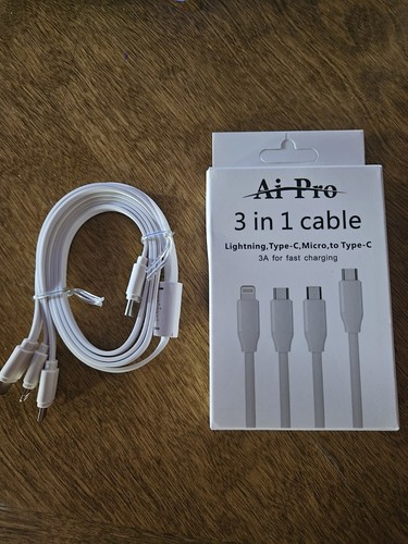 Ai Pro 3-in-1 Cable- White - Photo 6 sur 6