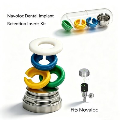 Dental Implant Retention Inserts Cap Novaloc Processing Package Peek Overdenture