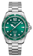 Certina DS Action Quartz Diver 300m Green Dial C032.451.11.097.00 Swiss Made