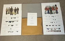 RARE 1983 USMC ORIGINAL Uniform Plate Prints w/ OFFICAL Case & Book HTF Marines!