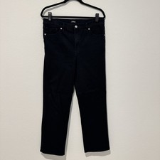 Express Straight Ankle High Rise Black Denim Jeans Size 10