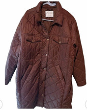 Natural Reflections Brown Quilted Snap Zip Lo...