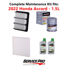 2022 Honda Accord 1.5L Complete Cabin, Air & Oil Filter Kit (0W-20)