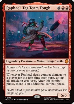 1 x Raphael, Tag Team Tough - Teenage Mutant Ninja Turtles Commander - LP - MTG
