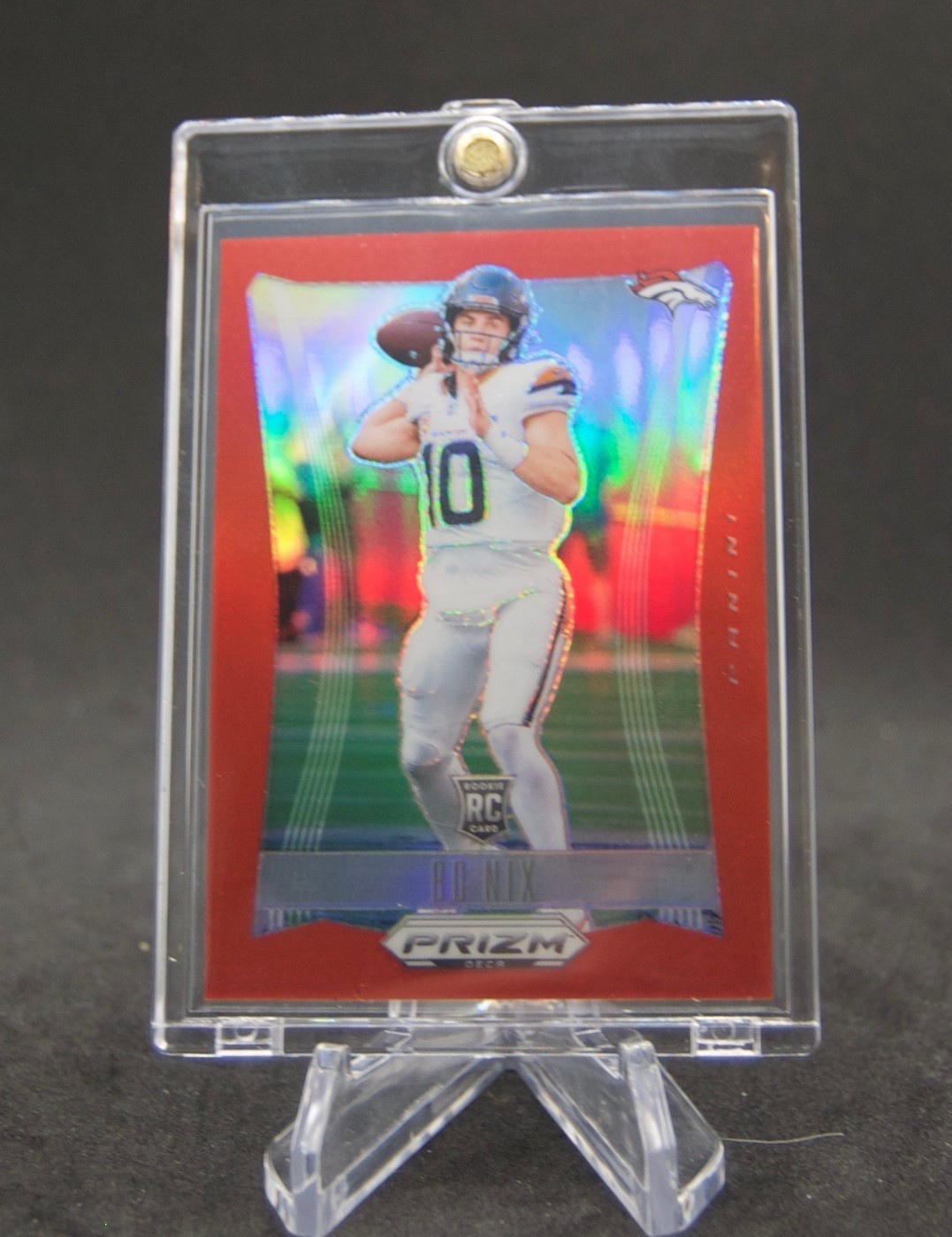 2024 Panini Prizm Deca - Bo Nix #92 Red Prizm /199 RC Denver Broncos