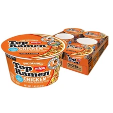 Chicken Flavor Ramen Noodle Soup Pack of 6 Quick Prep Instant Lunch