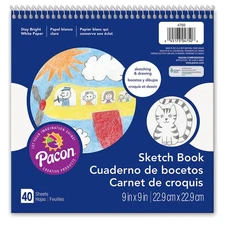 Prang® Sketch Book, White, 9" x 9", 40 Sheets PAC4750 UPC 045173047506