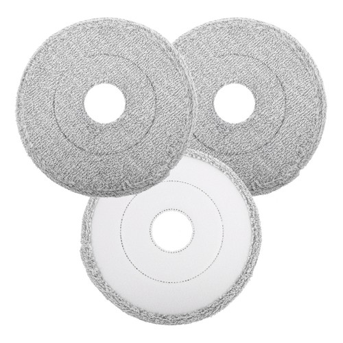 3 Pcs Vadrouille Rotative Tissu Recharges Humides et Sec Vadrouilles Têtes Réutilisables
