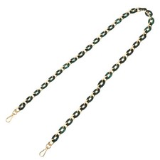 47 Inch Acrylic Chain Purse Strap Replacement Luxury Handbag Strap, Green White