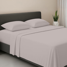Queen Size Light Gray Soft Brushed Luxury Microfiber 4 Piece Sheet Set- Easy Car