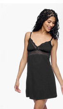 Cosabella Dolce Black Lace Full Slip Camisole Medium Curvy Adjustable DOLCE2613